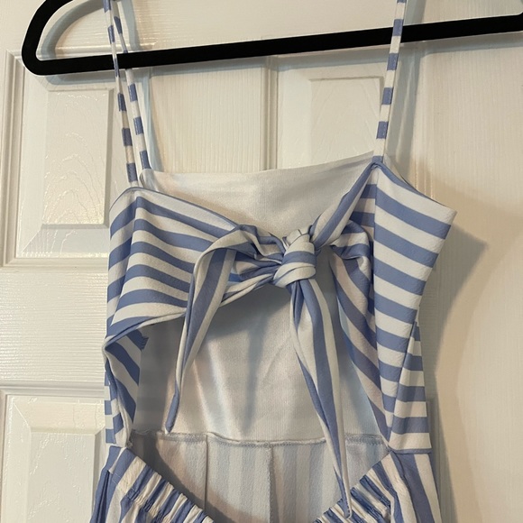 Blue & white striped jumpsuit - Picture 6 of 6